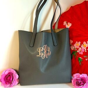 Are your initials LBH? Ultra Soft Faux leather monogrammed tote - cute!